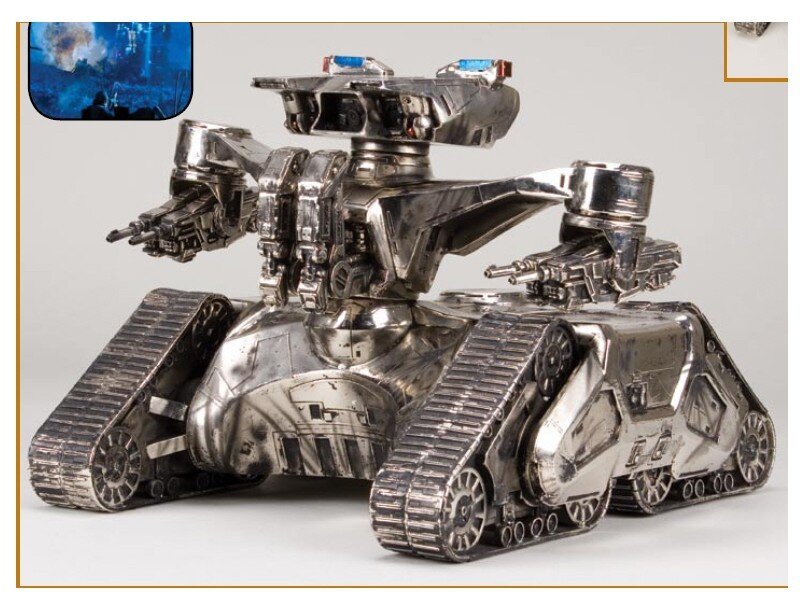 metallic tank robot model