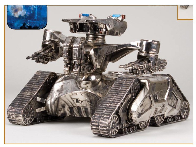 metallic tank robot model