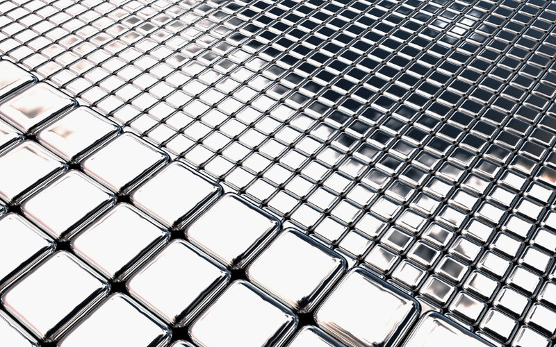 metallic tile grid pattern