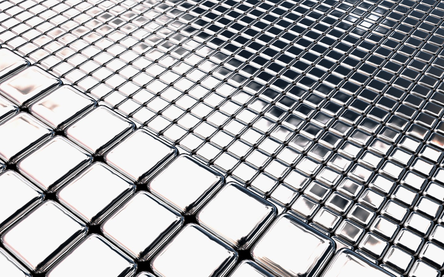 metallic tile grid pattern