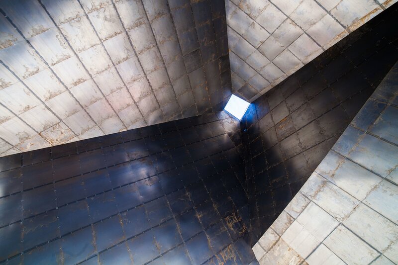Metallic Tiled Ceiling