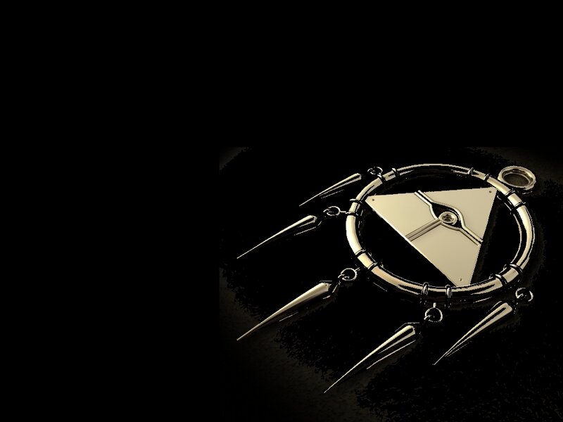 Metallic Triangular Emblem