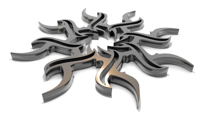 Metallic Tribal Symbol