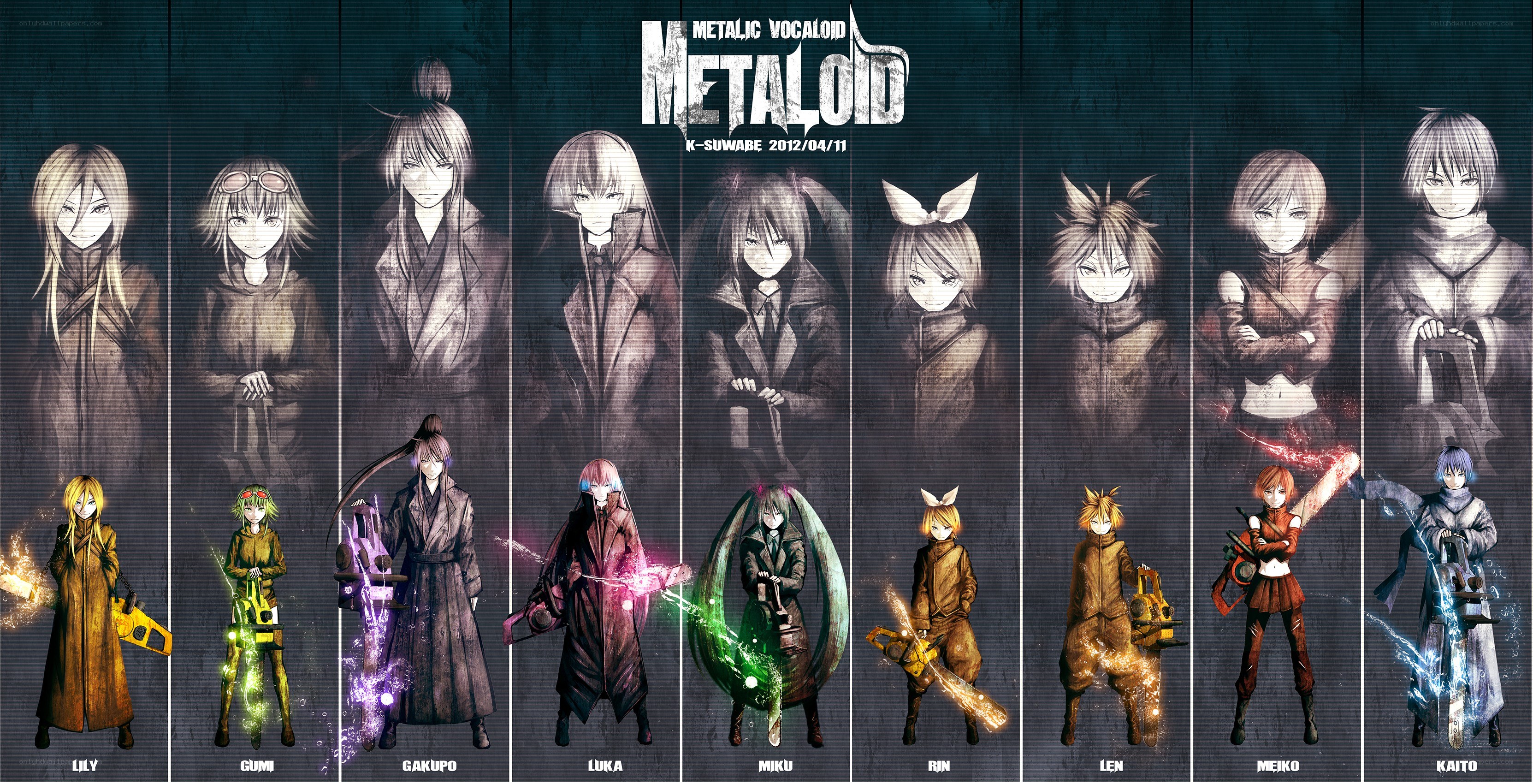 Metallic Vocaloid character lineup