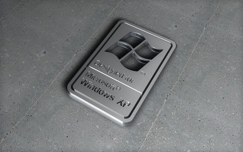 Metallic Windows XP Plaque