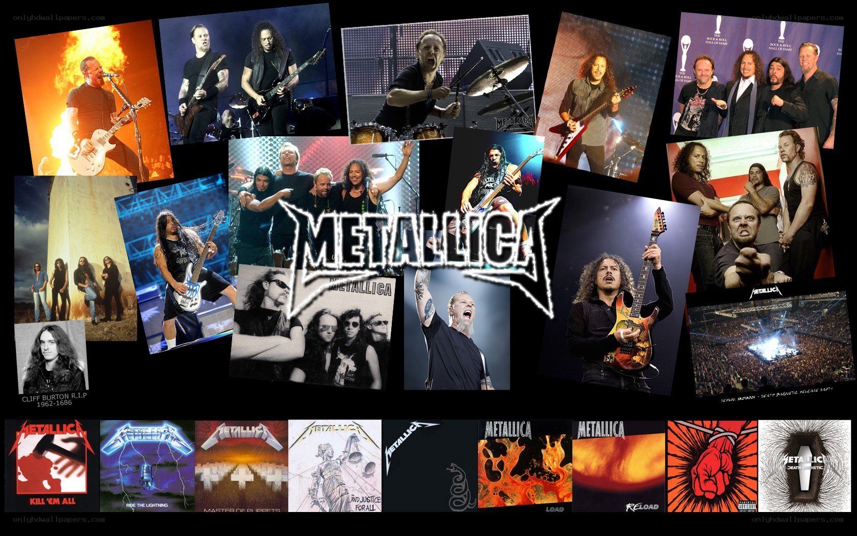 Metallica band collage
