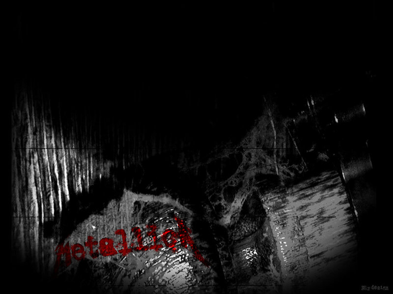Metallica band logo on dark background