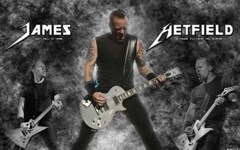 Metallica band members collage