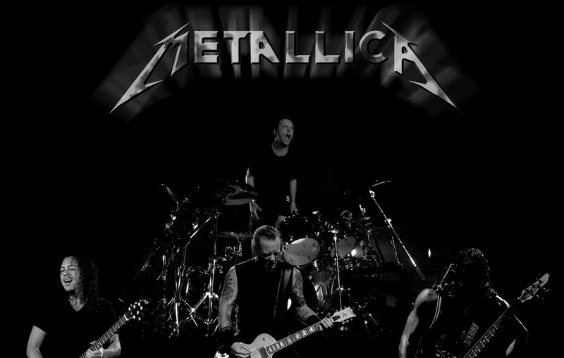 Metallica Band Performing — Black, Dramatic