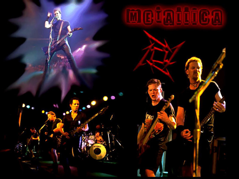 Metallica Band Performing — Black, Energetic, Night