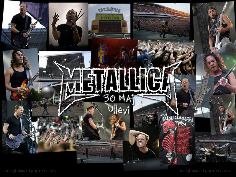 Metallica concert collage