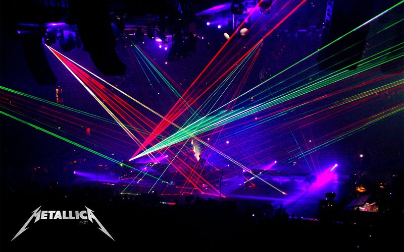 Metallica concert with lasers