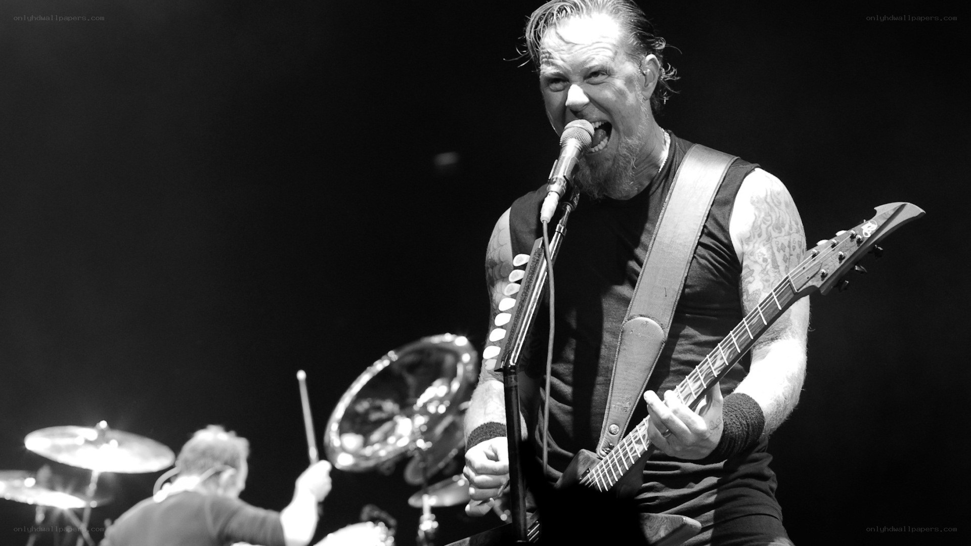 Metallica frontman performing live