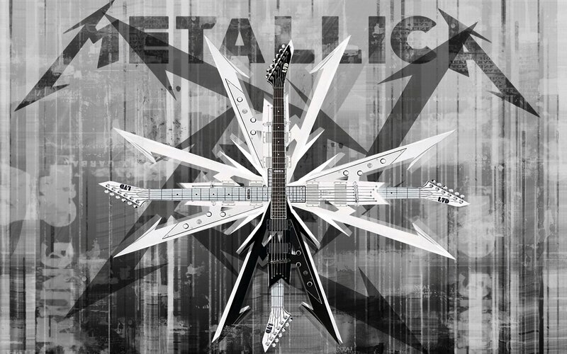 Metallica guitar artwork