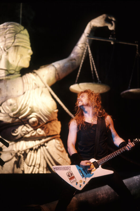 Metallica guitarist on stage