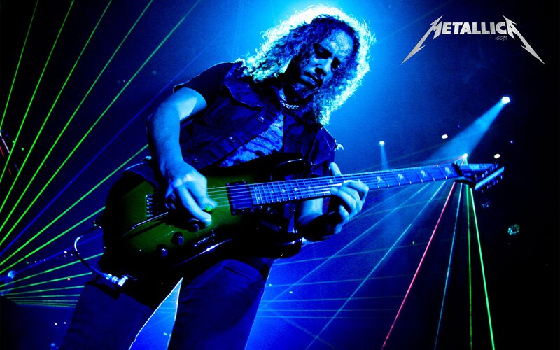 Metallica guitarist on stage