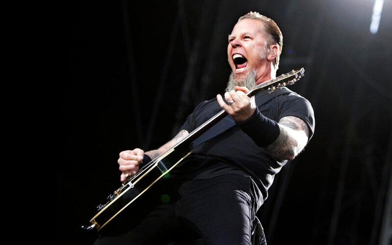 Metallica guitarist performing