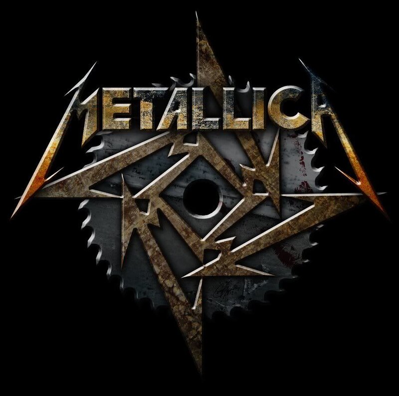 Metallica Logo — Black, Dark, Digital Art, Saw Blade