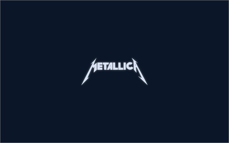 Metallica Logo — Black, Dark, Minimalist