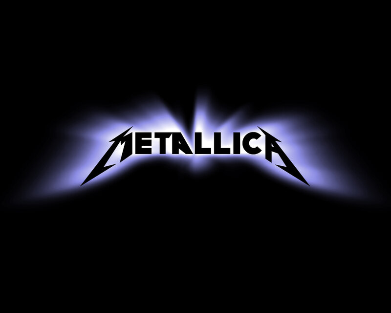 Metallica Logo — Black, Dramatic, Vector Art, Light Effect
