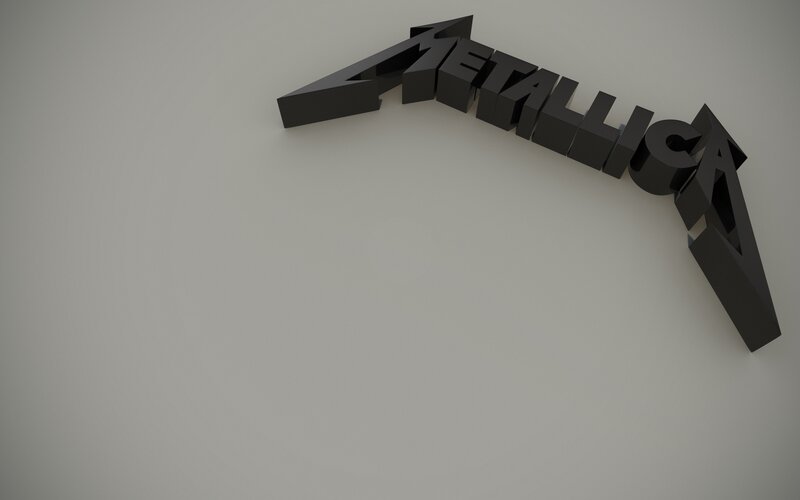 Metallica Logo — Black, Minimalist