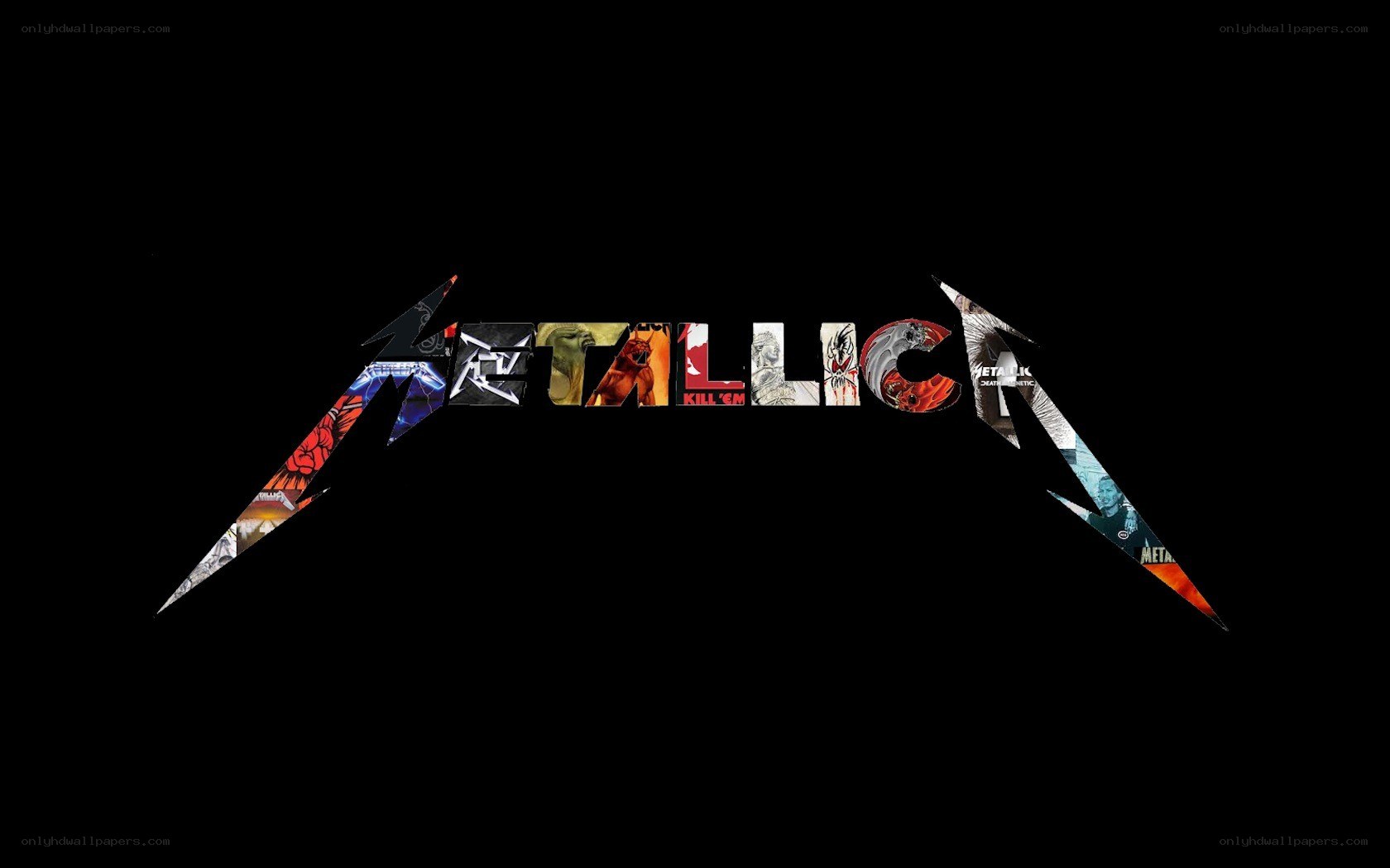 Metallica logo collage