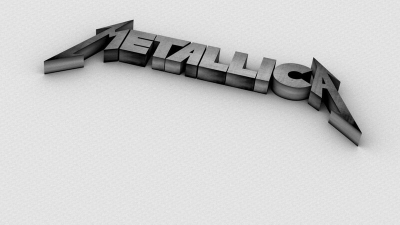 Metallica Logo — Gray, Neutral, 3d Render