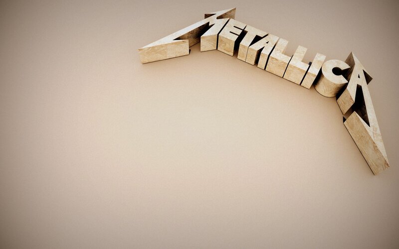 Metallica Logo in 3D — Beige
