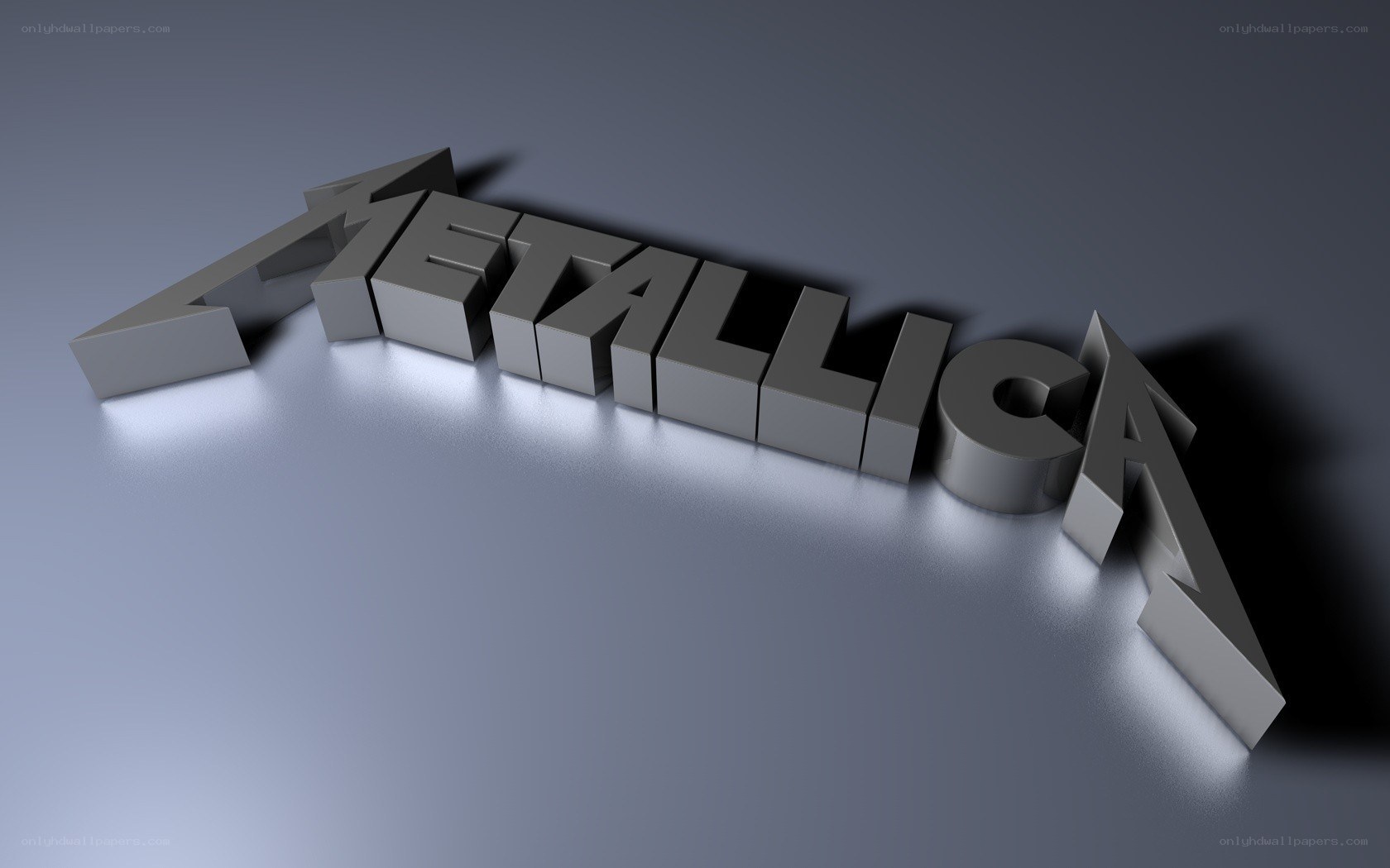 Metallica logo in 3D