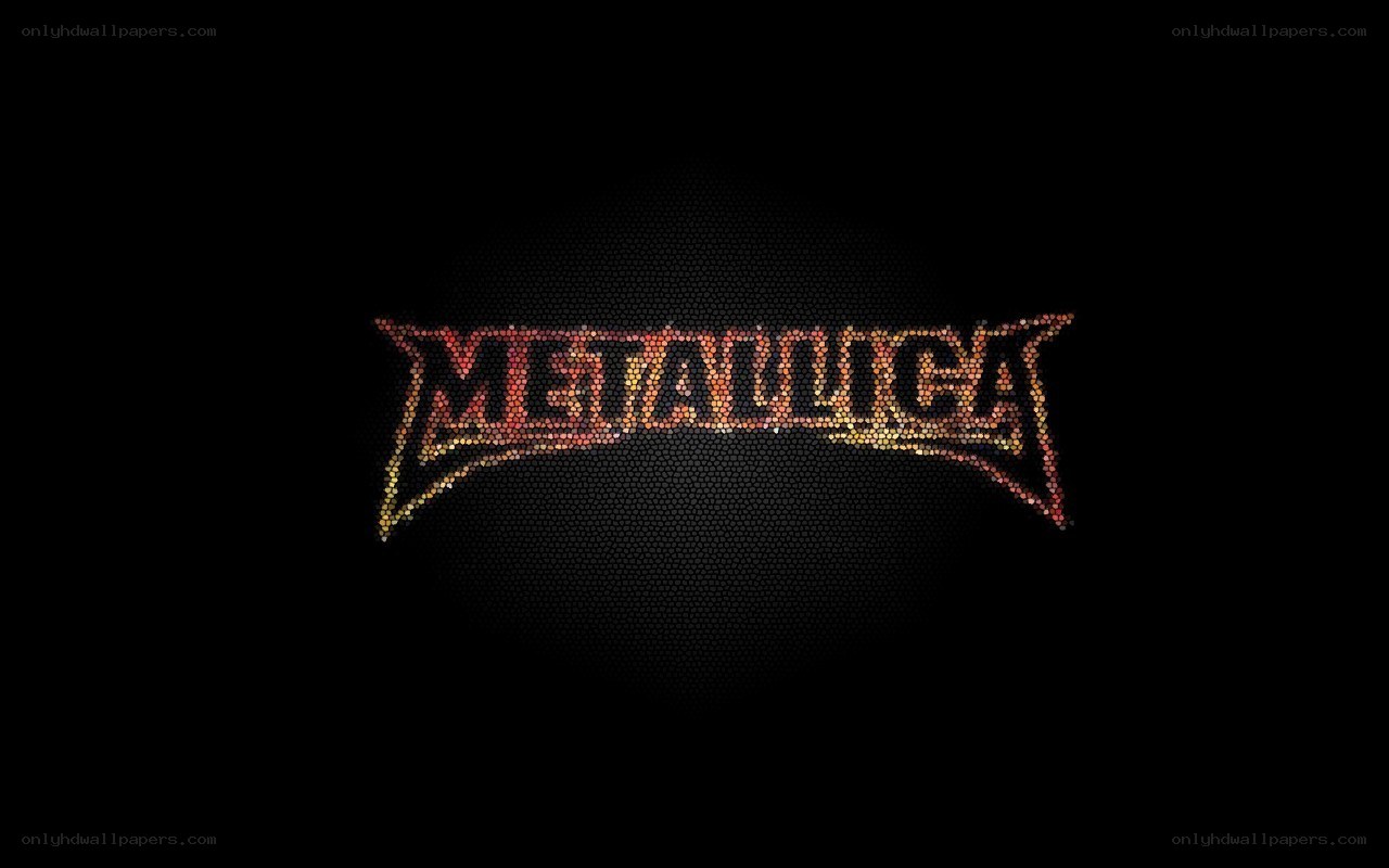 Metallica logo on black background