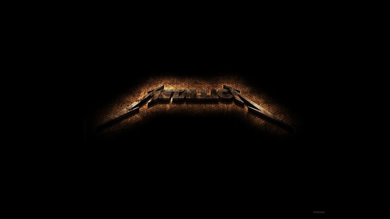 Metallica logo on dark background