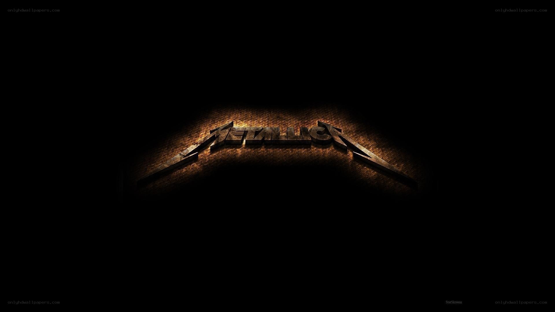 Metallica logo on dark background