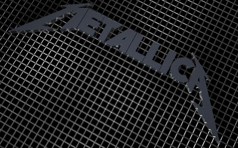 Metallica logo on mesh