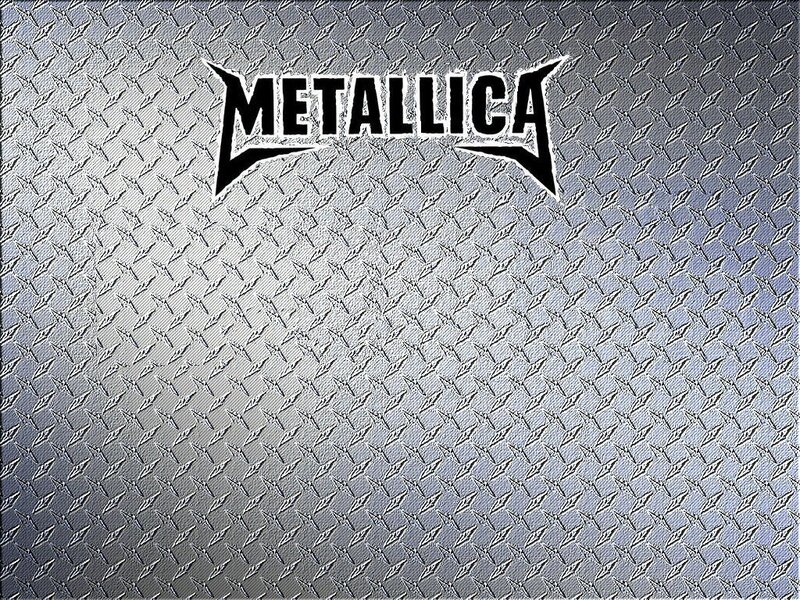 Metallica logo on metal background