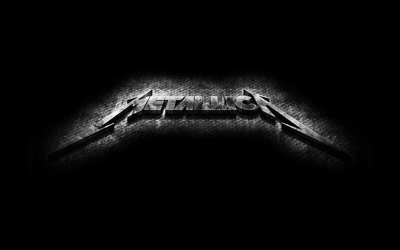 Metallica Logo on Metal — Black