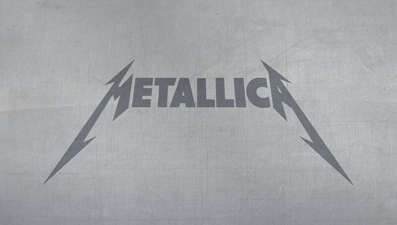 Metallica Logo on Metal — Gray