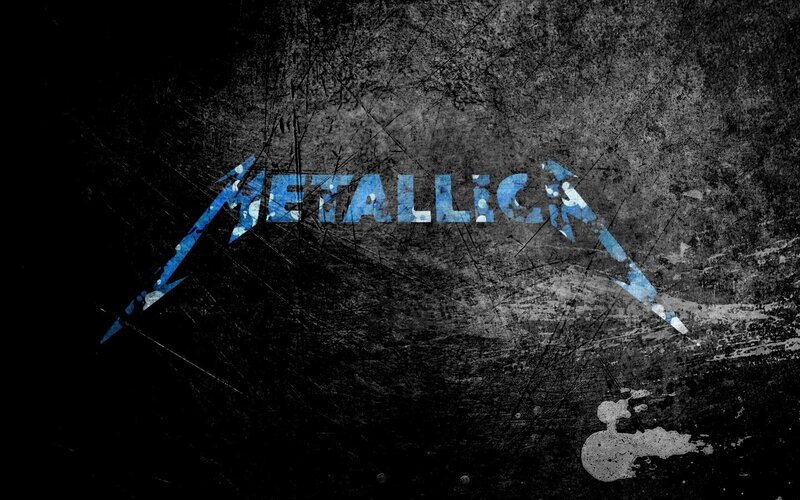 Metallica Logo on Textured Background — Blue