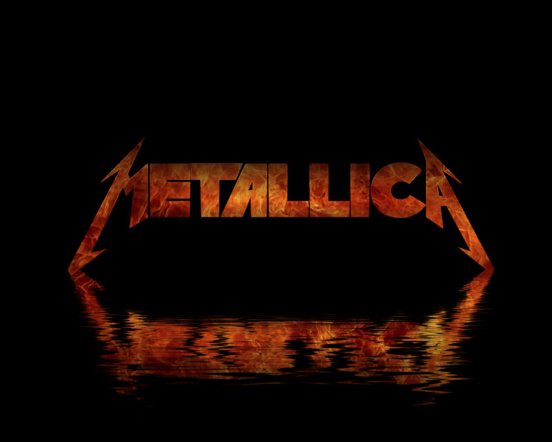 Metallica logo with fire effect