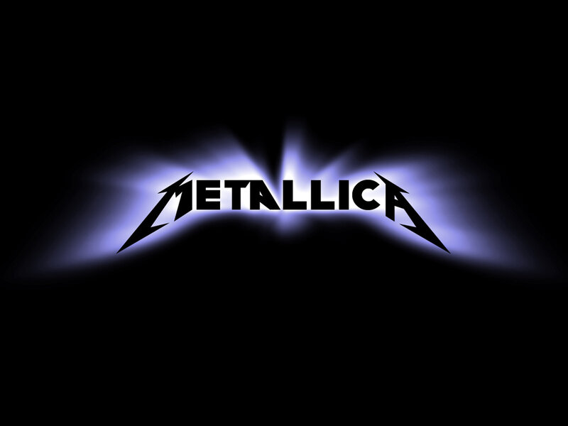 Metallica logo with light effect