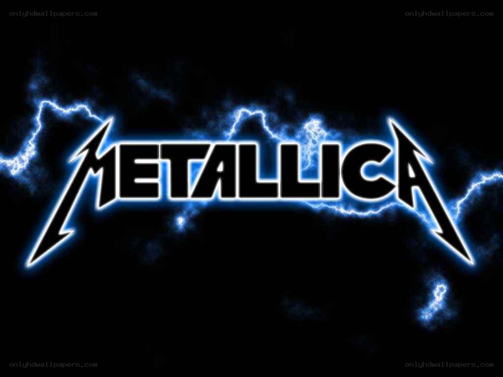 Metallica logo with lightning