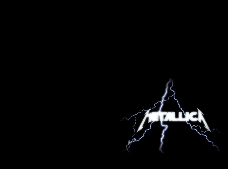 Metallica logo with lightning