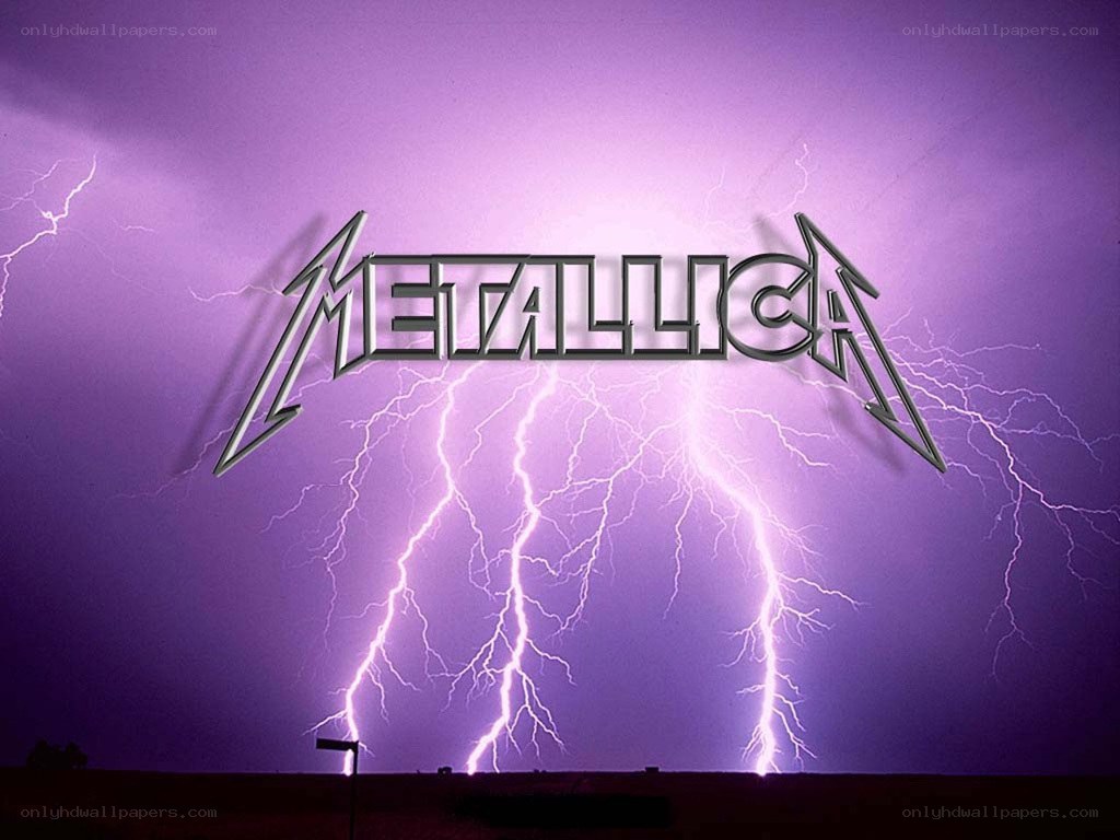 Metallica logo with lightning