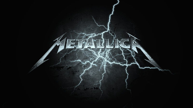 Metallica Logo with Lightning — Black