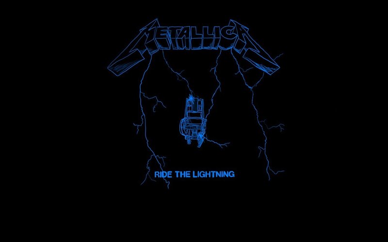 Metallica Logo with Lightning — Blue