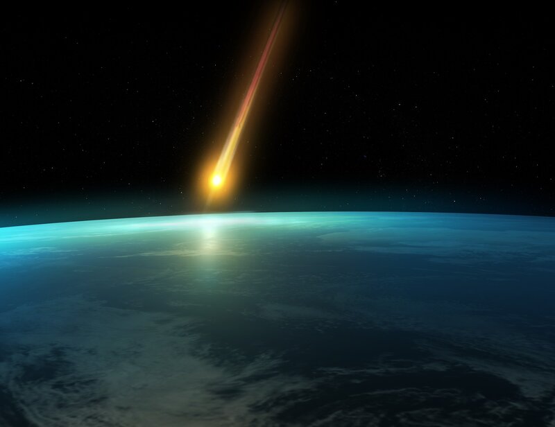 Meteor Entering Atmosphere — Dramatic