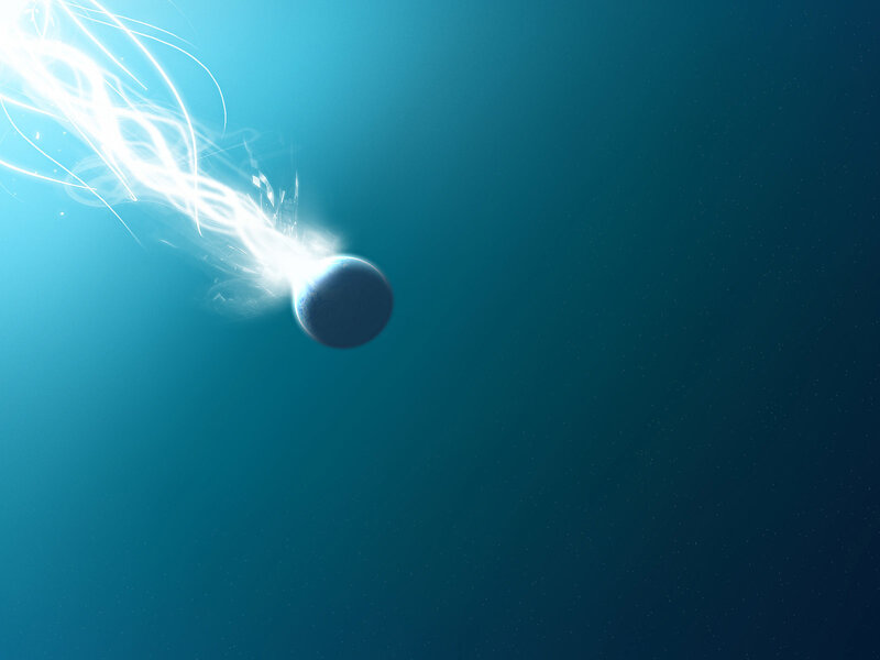 Meteor entering atmosphere