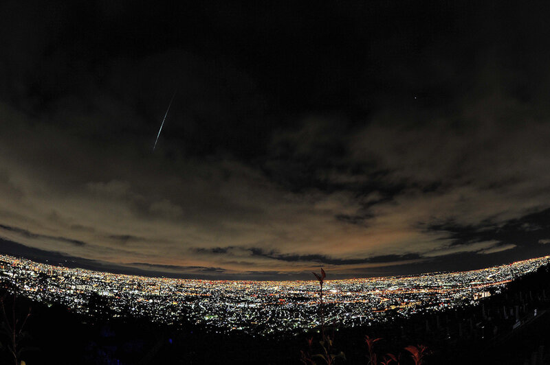 Meteor over City