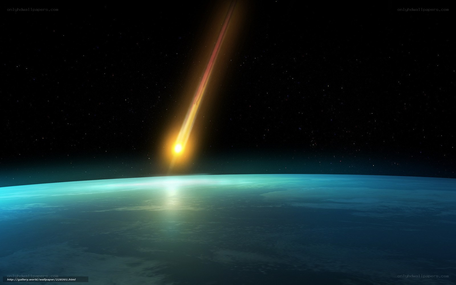 Meteor over Earth