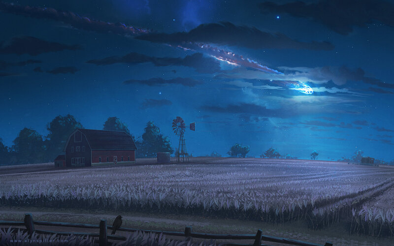 Meteor over Farm