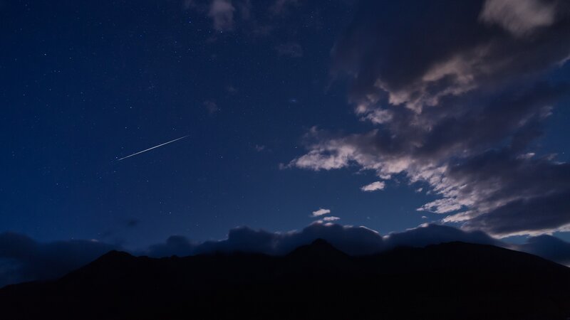 Meteor over Mountains — Blue